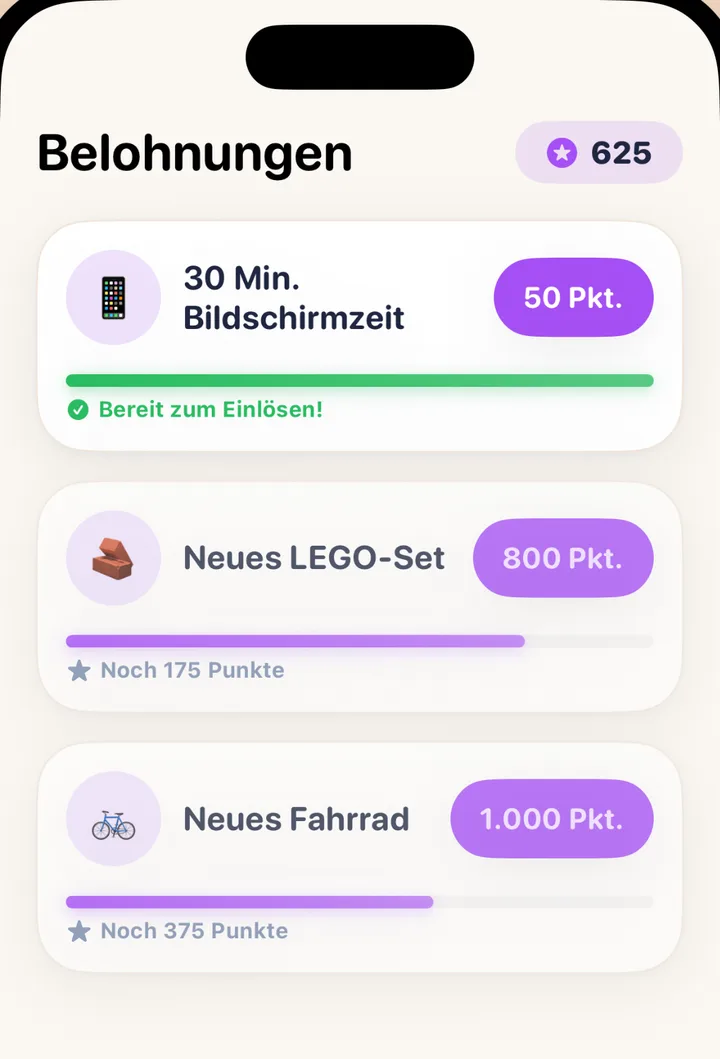 Belohnungen, für die sich Mühe lohnt