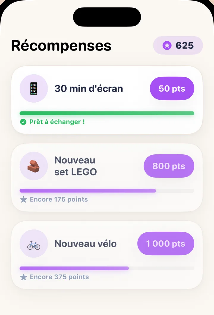 Des récompenses qui motivent